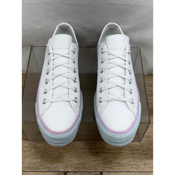 Converse Chuck Taylor All Star Lift Platform Rainbow Stripe Low Top Women's 9 - Picture 3 of 10